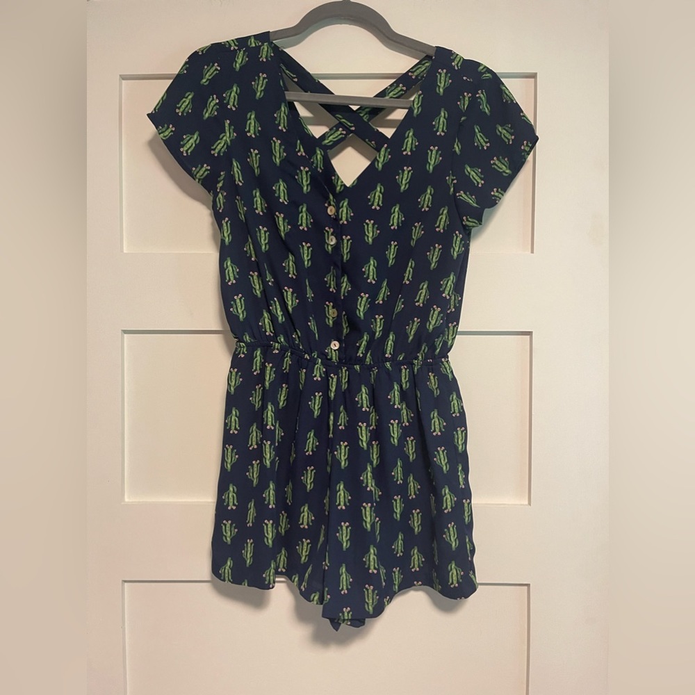 As U Wish Cactus Romper Size Small